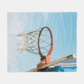 Basketball-ontwerp Fleece Deken (Voorkant (Horizontaal))