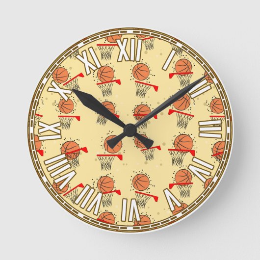 Basketball-ontwerp Ronde Klok (Voorkant)