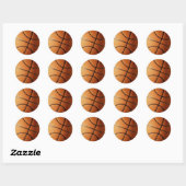 Basketball-ontwerp Ronde Sticker (Vel)