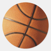 Basketball-ontwerp Ronde Sticker (Voorkant)