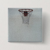 Basketball-ontwerp Vierkante Button 5,1 Cm (Voorkant)