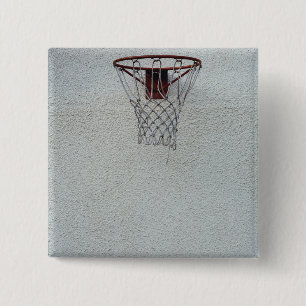 Basketball-ontwerp Vierkante Button 5,1 Cm