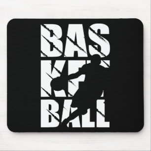 Basketball-ontwerp voor basketbalspeler en mandje muismat