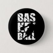 Basketball-ontwerp voor basketbalspeler en mandje ronde button 5,7 cm (Voorkant)