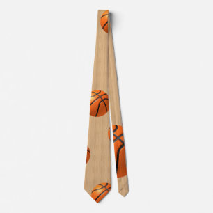 Basketball op hardhout stropdas