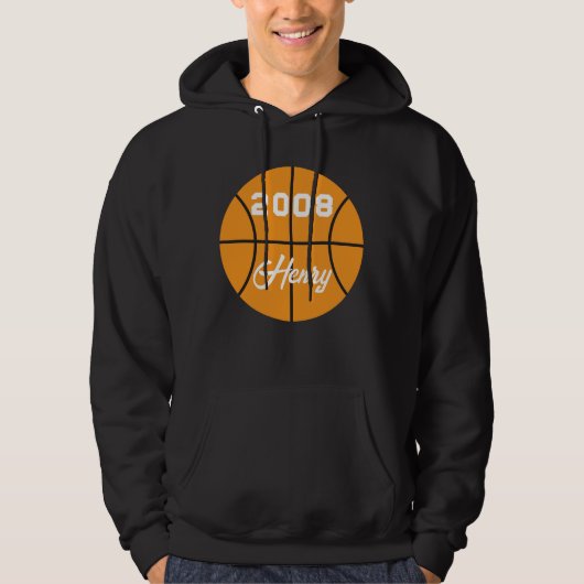 Basketball op maat hoodie (Voorkant)