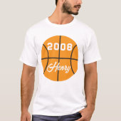 Basketball op maat t-shirt (Voorkant)