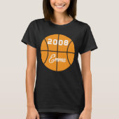 Basketball op maat t-shirt (Voorkant)