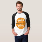 Basketball op maat t-shirt (Voorkant volledig)