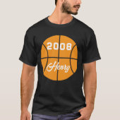 Basketball op maat t-shirt (Voorkant)