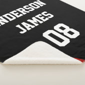 Basketball Op maat van naam en nummer Sherpa Deken (3/4)