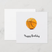 Basketball op witte achtergrond blije verjaardagsk (Voorkant / Achterkant)