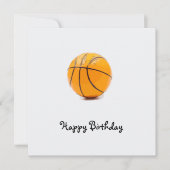 Basketball op witte achtergrond blije verjaardagsk (Voorkant)