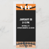 Basketball Oranje Black Birthday VIP Pass (Achterkant)