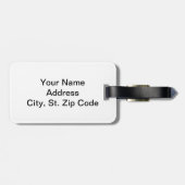 Basketball Oranje en zwart personaliseren Bagagelabel (Achterkant horizontaal)