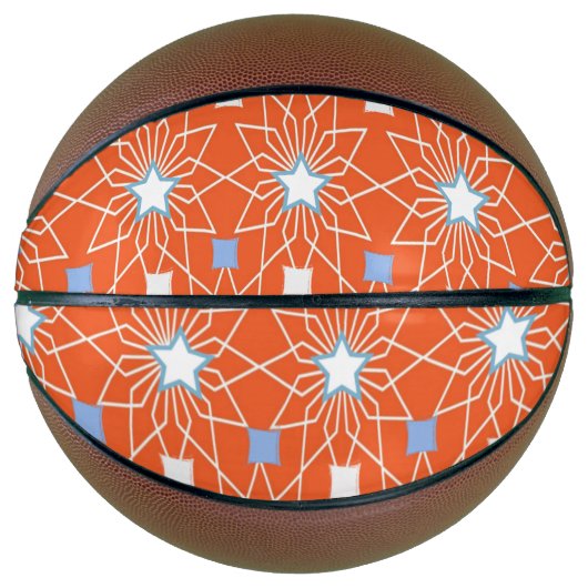 Basketball Oranje White Blue Stars Basketbal (Voorkant)