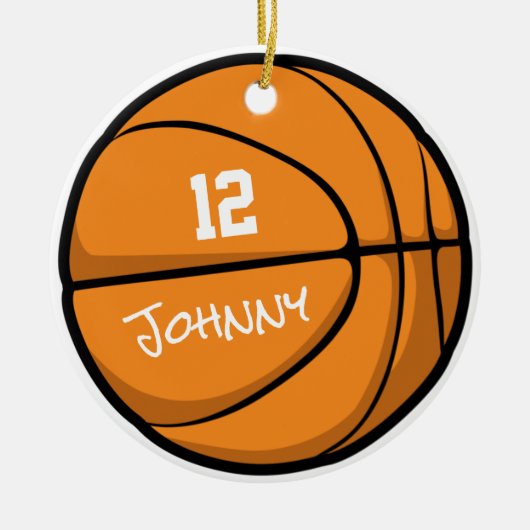 BASKETBALL Ornament Aangepaste speler (Voorkant)