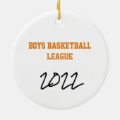 BASKETBALL Ornament Aangepaste speler (Achterkant)