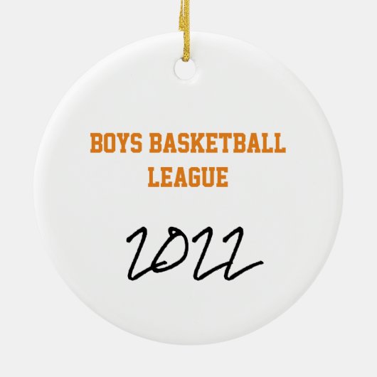 BASKETBALL Ornament Aangepaste speler (Achterkant)
