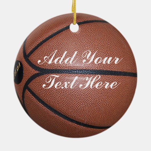 BASKETBALL-ORNAMENT KERAMISCH ORNAMENT (Achterkant)