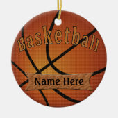 Basketball Ornament met JOUW NAAM (Voorkant)