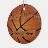  Basketball Ornament met JOUW NAAM (Links)