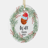 Basketball-ornament op maat keramisch ornament (Rechts)