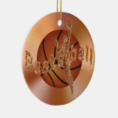 Basketball Ornaments.  Basketball & Player Keramisch Ornament (Rechts)