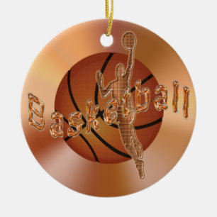 Basketball Ornaments.  Basketball & Player Keramisch Ornament