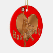 Basketball Ornaments with Hare NUMBER and NAME Keramisch Ornament (Rechts)
