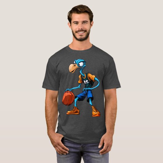 Basketball ostrich T-Shirt (Voorkant volledig)
