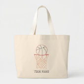 Basketball Outline Tekendoekjes Grote Tote Bag (Voorkant)
