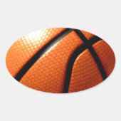 Basketball Ovale Sticker (Voorkant)