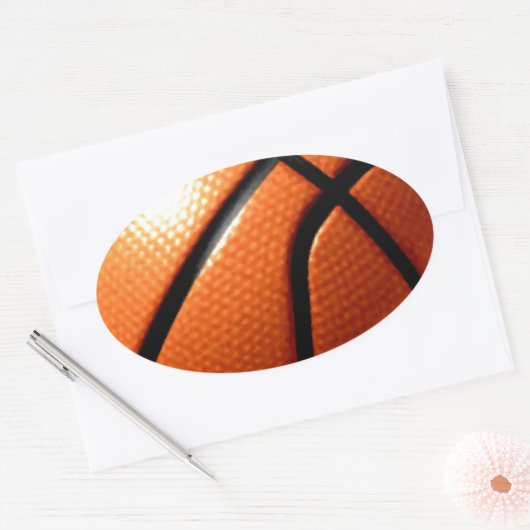 Basketball Ovale Sticker (Envelop)