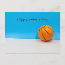 Basketball over de blauwe hemel Happy Vaderdag Briefkaart