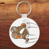 Basketball Owl Sleutelhanger (Voorkant)