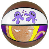 Basketball Paars Octopus Basketbal (Voorkant)