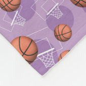 Basketball Paarse flacon Fleece Deken (Hoek)