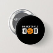 Basketball Pap Basketball Gift for Father Basketb Ronde Button 5,7 Cm (Voorkant /achterkant)