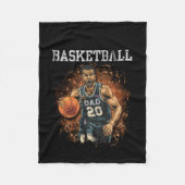 Basketball Pap  Fleece Deken (Voorkant)