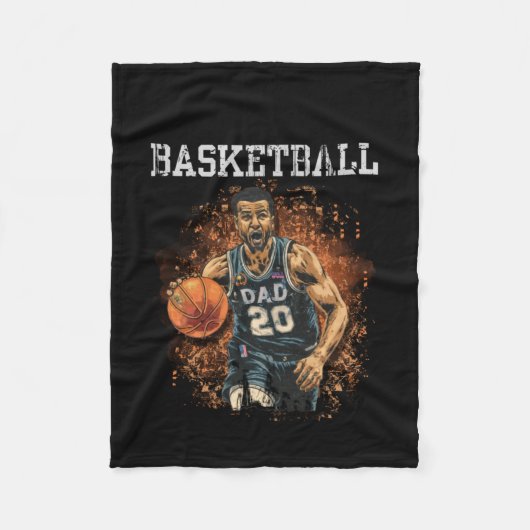 Basketball Pap  Fleece Deken (Voorkant)