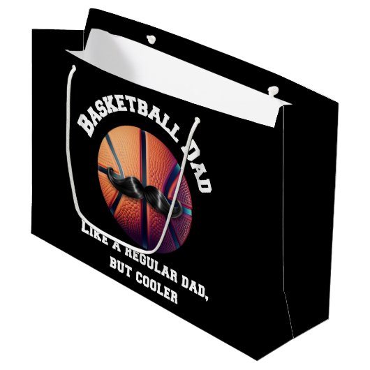 Basketball Pap Groot Cadeauzakje (Voorkant Gekanteld)