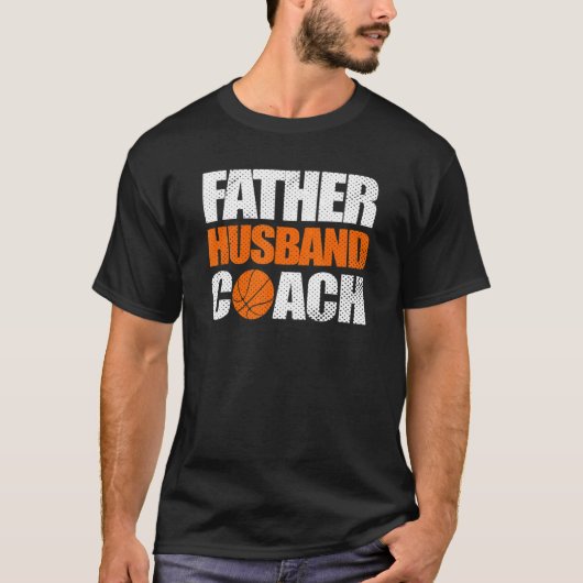 Basketball Pap Husband Coach T-shirt (Voorkant)