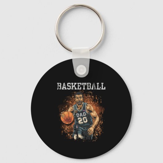 Basketball Pap  Sleutelhanger (Voorkant)