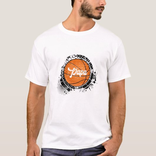 Basketball Papa Basketball Family overeenstemmend T-shirt (Voorkant)