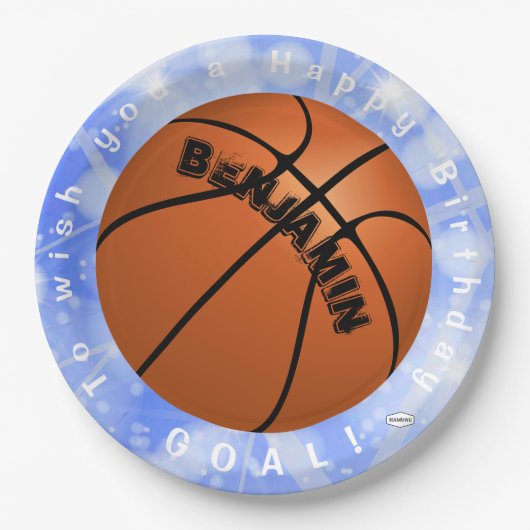 Basketball Paper Bord Birthday Theme HAMbyWG (Voorkant)
