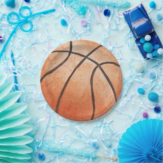 Basketball Paper Plate Papieren Bordje (Feest)
