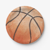 Basketball Paper Plate Papieren Bordje (Voorkant)