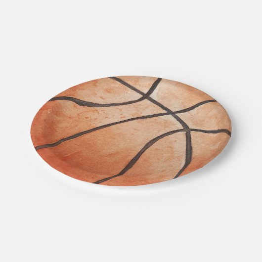 Basketball Paper Plate Papieren Bordje (Gekanteld)