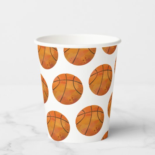 Basketball Papieren Bekers (Achterkant)